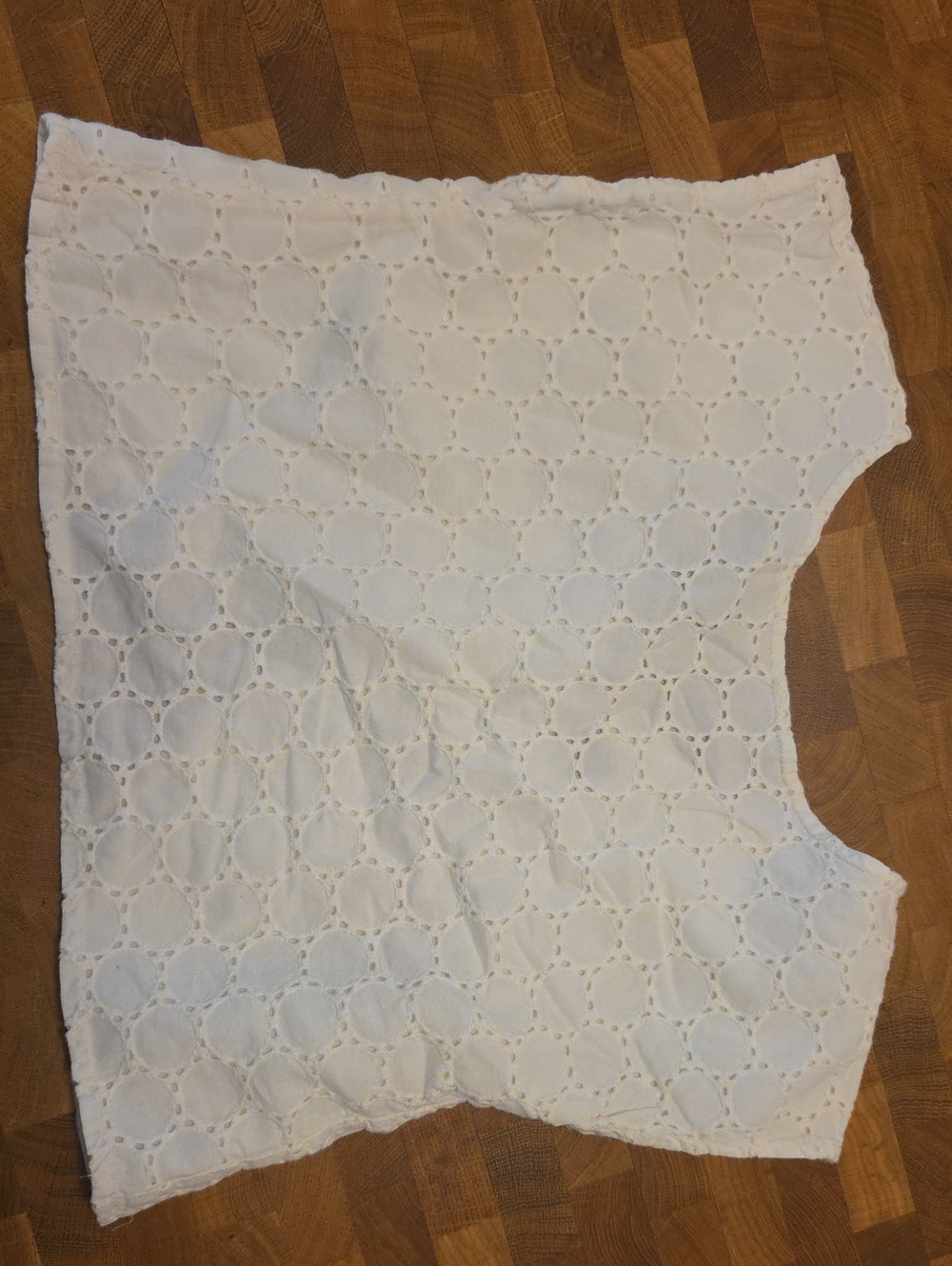 Tea Collection White Eyelet Crop Button Top